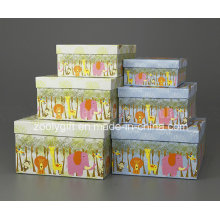 Conjunto de 6 Carton personalizado Nesting Paper Storage Gift Box